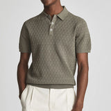 ROCHESTER® 2024 Summer Men's Slim Knit Polo Shirt with Turn-Down Collar and Buttoned Detail