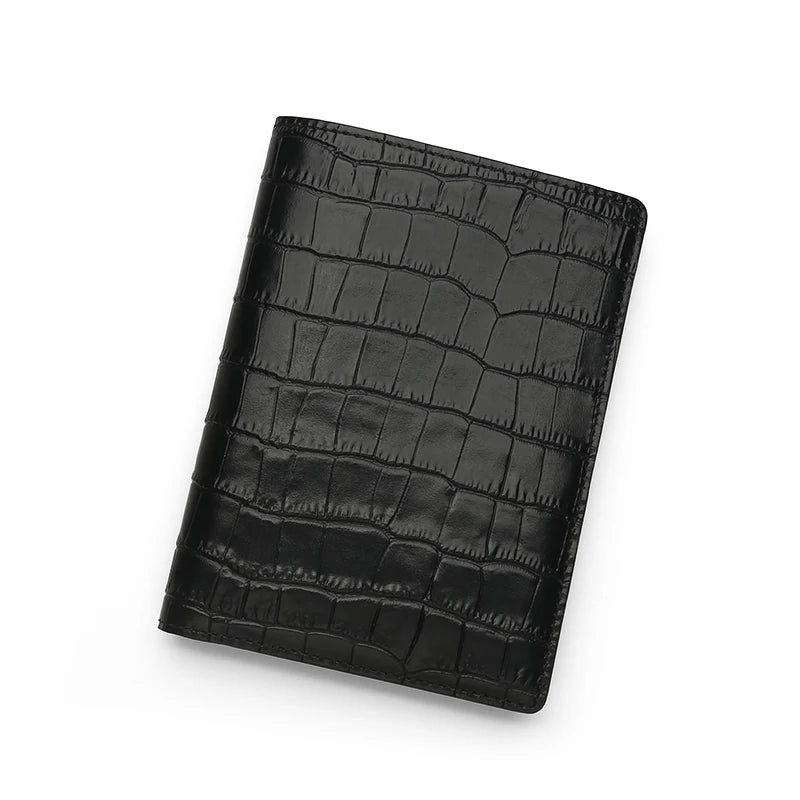FLORENTI® Crocodile Embossed Leather Passport Cover
