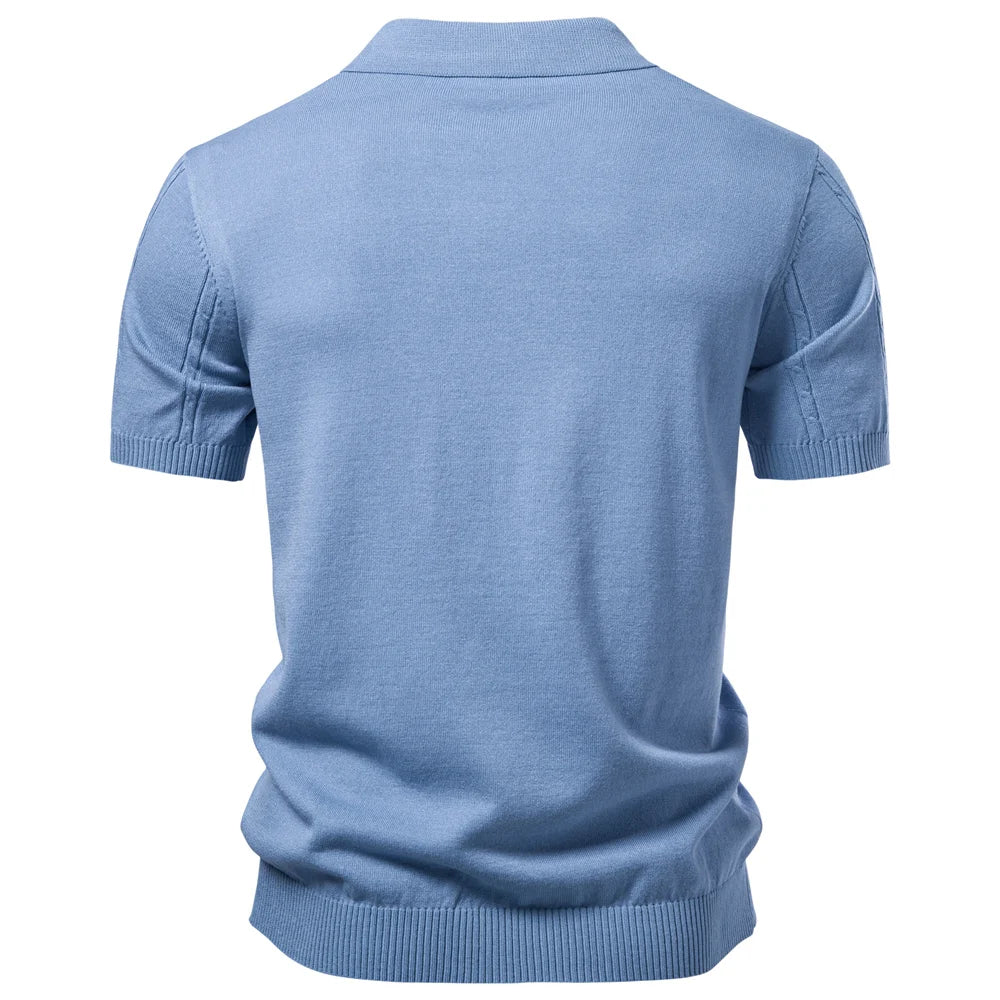 SESTIERE® Cool Silk Knit Golf Polo – Old Money Edition