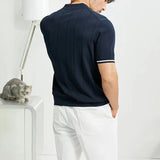 EDGEMONT® 2024 Summer Men’s Business Casual Polo Shirt with Lapel and Zipper Detail