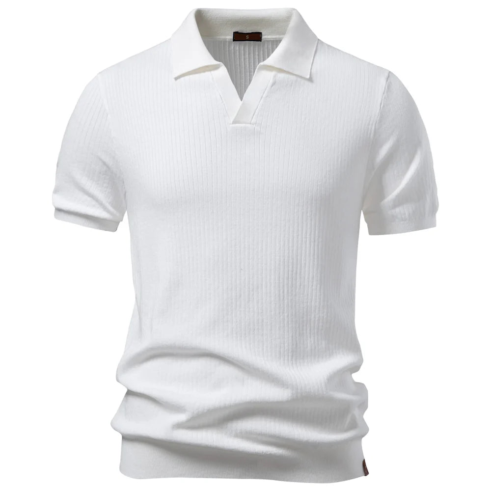 PACCINO® Classic Solid Knit Polo Shirt