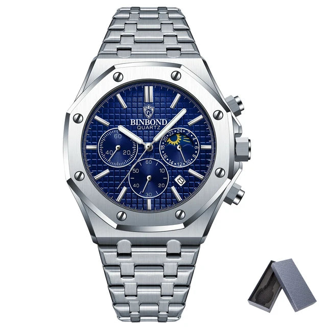BINBOND® Luxury Luminous Stainless Steel Watch - Magnattos
