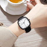 PEREIRA® Vintage Square Dial Leather Watch