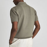 ROCHESTER® 2024 Summer Men's Slim Knit Polo Shirt with Turn-Down Collar and Buttoned Detail