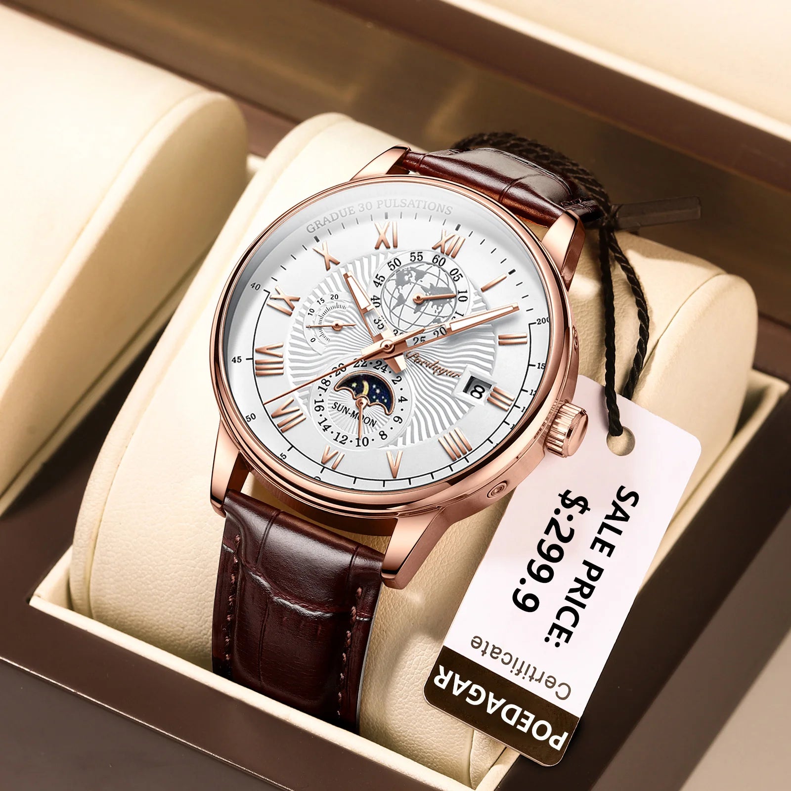 LICATA® Luxury Leather Watch - Magnattos