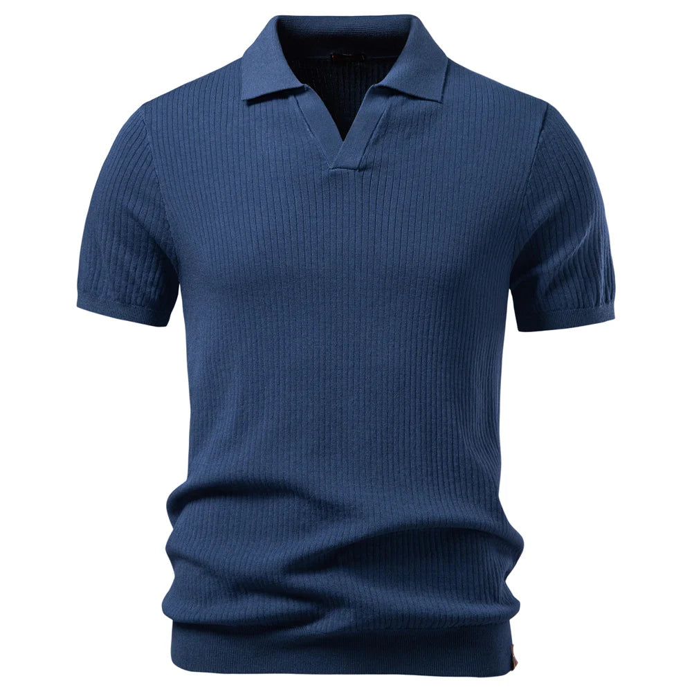 PACCINO® Classic Solid Knit Polo Shirt