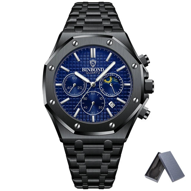BINBOND® Luxury Luminous Stainless Steel Watch - Magnattos