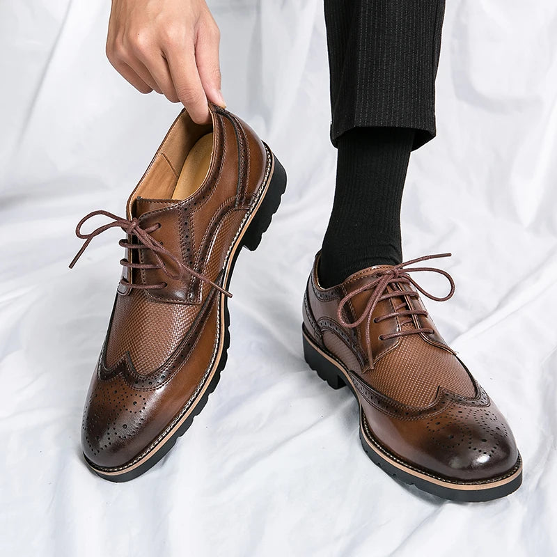 BROGUE Handmade Leather Classic Shoes Magnattos
