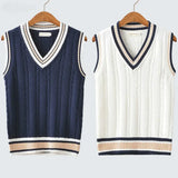 ANDREA® V-neck Retro Sweater