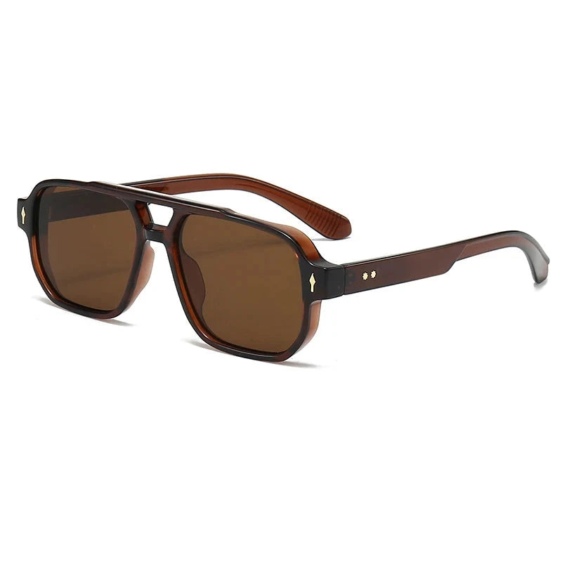 STIRLING® Square Tortoiseshell Preppy Sunglasses