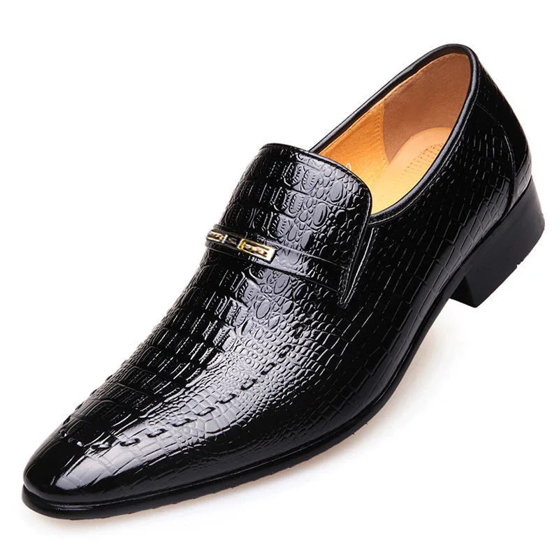 LUCAS VERT® Crocodile Pattern Dress Shoes - Magnattos