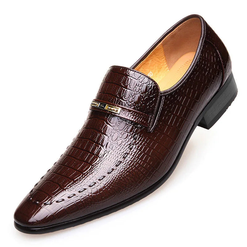 LUCAS VERT® Crocodile Pattern Dress Shoes - Magnattos