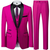 OXFORDIAN® Men’s Wedding Color-Block Collar Suit