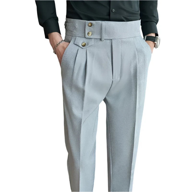 50's High Waisted Dress Pants Mens High Quality Neapolitan Mens Suit Pants, Slim Fit Casual Trousers, 50's High Waisted Dress Pants Mens High Quality Neapolitan Mens Suit Pants, Slim Fit Casual Trousers,