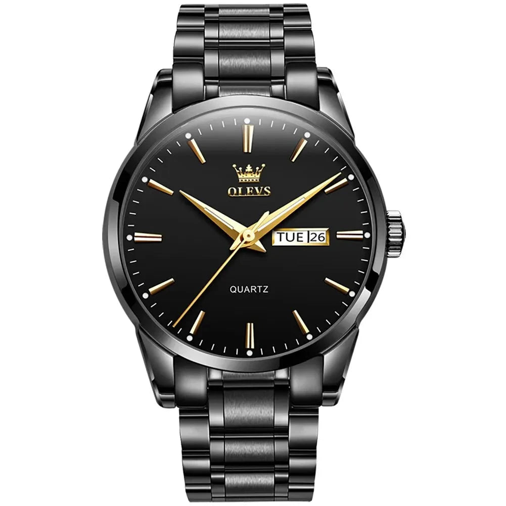 GABRIEL® Classic Gold Stainless Steel Men’s Quartz Wristwatch - Magnattos