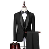 DORCHESTER® Men’s Skinny 3-Piece Tuxedo Suit – Ultimate Formal Elegance for Weddings, Proms, and Special Occasions
