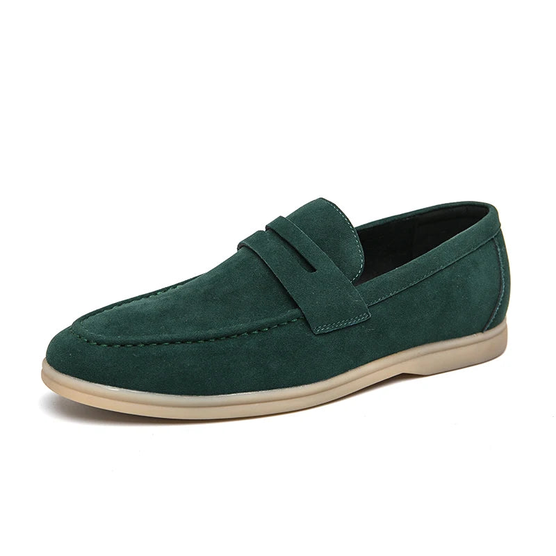 LEANDRO® Classic Soft Suede Penny Loafers for Men - Magnattos