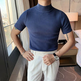 GRANDINI® Men Short Sleeve Knitted Sweater
