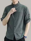 AMADEUS®  Men's Old Money Buttoned Shirt