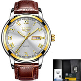 LIGÉ® Men's Quartz Leather Watch