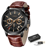 LIGÉ® Men's Quartz Leather Watch