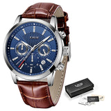 LIGÉ® Men's Quartz Leather Watch