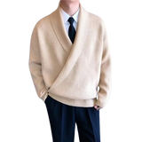 PONCHE® Vintage Wrap V Neck Sweater
