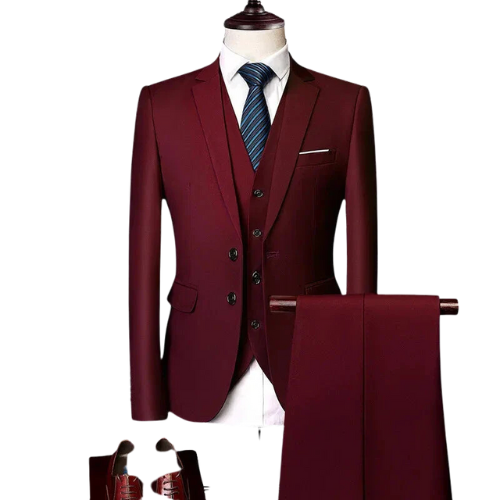 GRANTON® 3-Piece Men's Slim Fit Wedding Suit - Magnattos